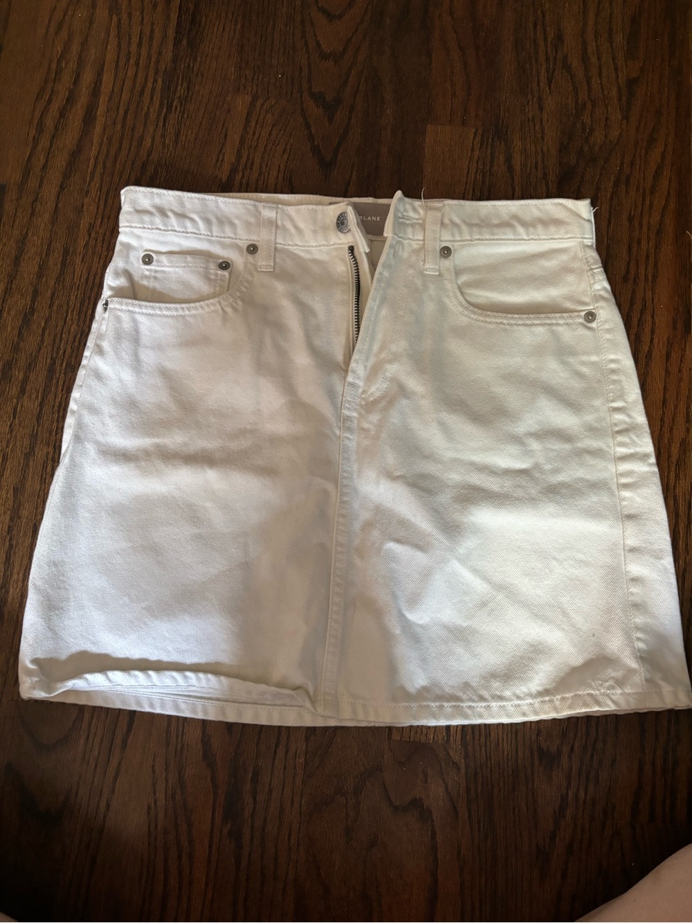 Everlane White Denim Skirt